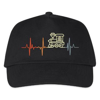 Railway heart palpitations - Kids’ Baseball Cap - black - Front