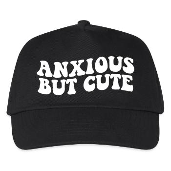 Anxious But Cute Anxiety Fighter Fun - Kids’ Baseball Cap - black - Front