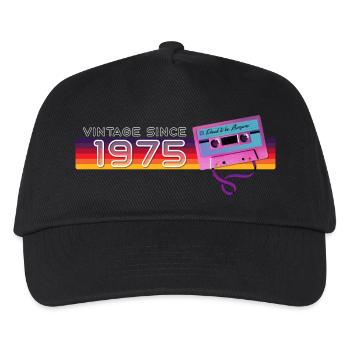 Vintage Musik & Nostalgischer Geburtstag - Vintage - Kinder Basecap - Schwarz - Vorne