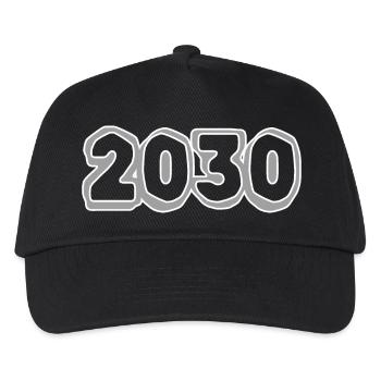 Geboren 2030 - Kinder Basecap - Schwarz - Vorne