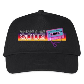 Vintage Musik & Nostalgischer Geburtstag - Vintage - Kinder Basecap - Schwarz - Vorne