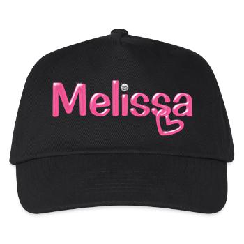 Melissa Name Balloon Font - Kids’ Baseball Cap - black - Front