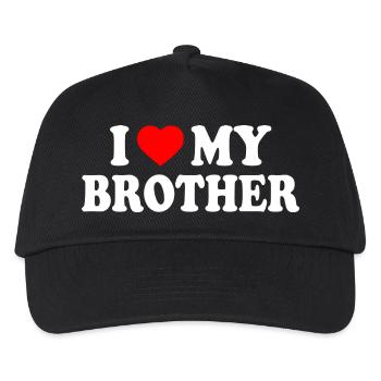 i love my brother - Kinder Basecap - Schwarz - Vorne