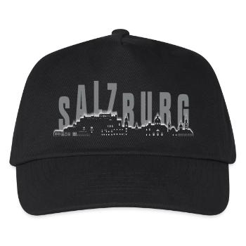 Salzburg Skyline - Kinder Basecap - Schwarz - Vorne