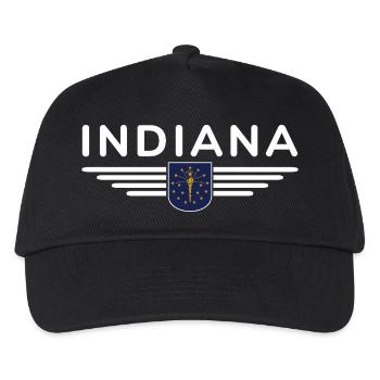 Indiana Fan T-Shirt – Show pride! - Kids’ Baseball Cap - black - Front