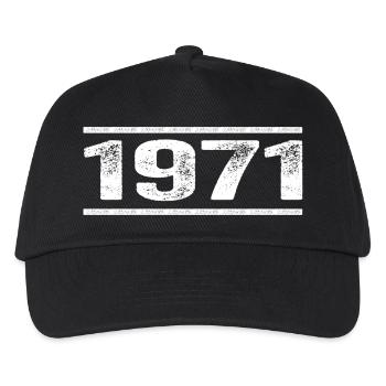 1971 Retro 1971 Geburtstag 1971 Vintage 1971 - Kinder Basecap - Schwarz - Vorne