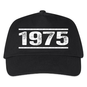 1975 Retro 1975 Geburtstag 1975 Vintage 1975 - Kinder Basecap - Schwarz - Vorne
