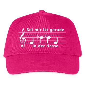 Noten - Ebbe In Der Kasse Humorvolle Notenschrift - Kinder Basecap - Fuchsia - Vorne