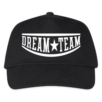 Dream Team Mannschaft - Kinder Basecap - Schwarz - Vorne