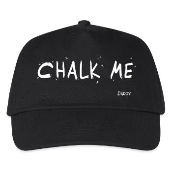 Chalk Me (Daddy) Lettering - Boulder/ Climbing Pun - Kids’ Baseball Cap - black - Front