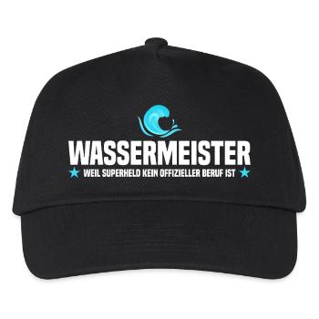 Wassermeister Spruch - Kinder Basecap - Schwarz - Vorne