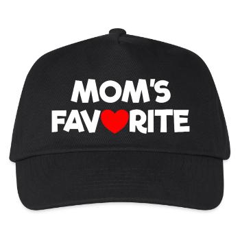 Lieblingskind Mamas Liebling Ich bin Mamas Lieblin - Kinder Basecap - Schwarz - Vorne