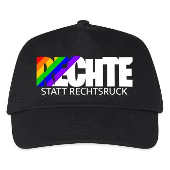 Human rights instead of a shift to the right - rainbow - Kids’ Baseball Cap - black - Front