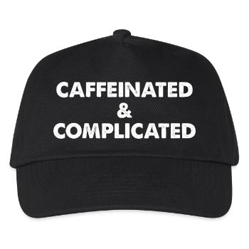 Caffeinated & Complicated - Kids’ Baseball Cap - black - Front