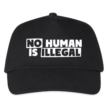 Aucun humain n’est illégal - Casquette de baseball Enfant - noir - Devant