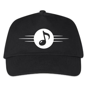 Musiknote Symbol Linie - Kinder Basecap - Schwarz - Vorne