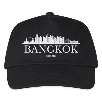 Bangkok Skyline, Bangkok Thailand - Kinder Basecap - Schwarz - Vorne