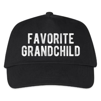 Favorite Grandchild Funny Family Quote - Kids’ Baseball Cap - black - Front