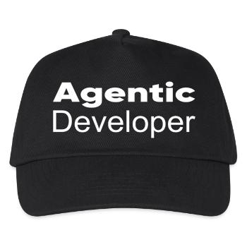Techno-utopia: Agentic Developer - Kids’ Baseball Cap - black - Front