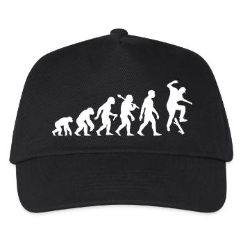 Skateboard Evolution Men's and Boys' Skatboarder - Kids’ Baseball Cap - black - Front