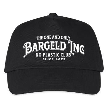 Bargeld Inc No Plastic Club – Pro Bargeld Spruch - Kinder Basecap - Schwarz - Vorne