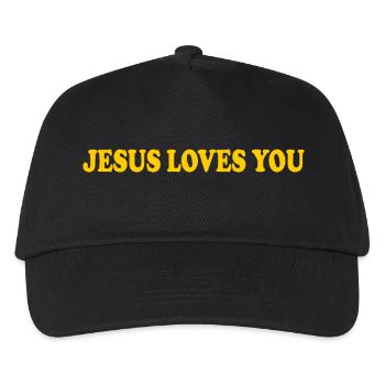 Jesus loves you - Kinder Basecap - Schwarz - Vorne