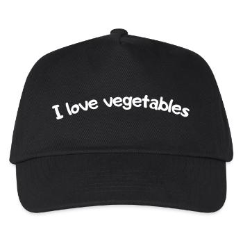 I love vegetables - Kids’ Baseball Cap - black - Front