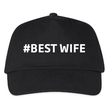 #Best Wife Lieblingsmensch - Kinder Basecap - Schwarz - Vorne