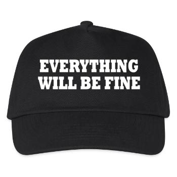 everything will be fine - Kinder Basecap - Schwarz - Vorne
