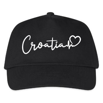 Croatia Heartbeat - Kids’ Baseball Cap - black - Front