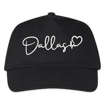Dallas Herzschlag Texas - Kinder Basecap - Schwarz - Vorne
