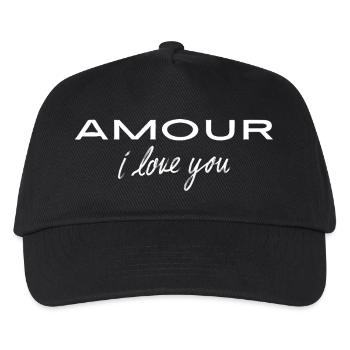 Amour i love you - Kinder Basecap - Schwarz - Vorne