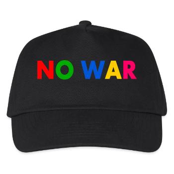 No war - Kids’ Baseball Cap - black - Front