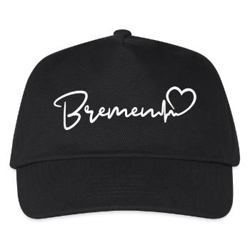 Bremen Herzschlag Hansestadt Bremen - Kinder Basecap - Schwarz - Vorne