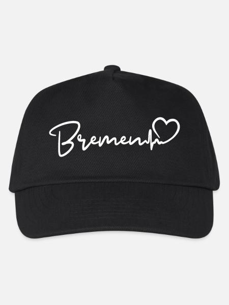Bremen Herzschlag Hansestadt Bremen - Kinder Basecap - Schwarz