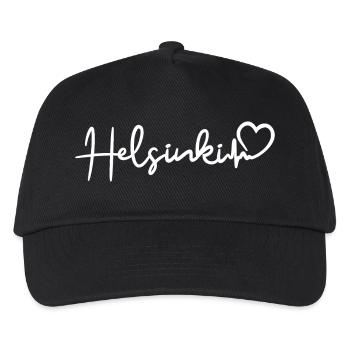 Helsinki Herzschlag - Kinder Basecap - Schwarz - Vorne