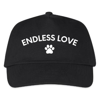 Endless love dog dogs love dogs - Kids’ Baseball Cap - black - Front