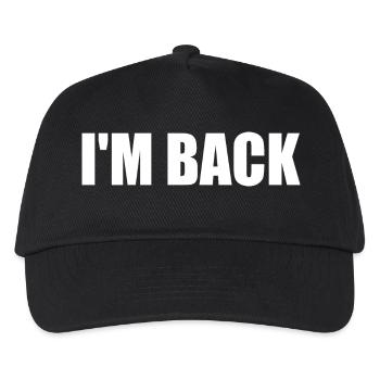 Im back - Kids’ Baseball Cap - black - Front