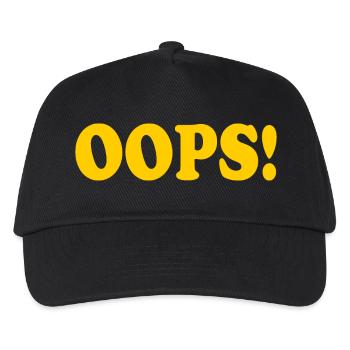 Oops - Kinder Basecap - Schwarz - Vorne