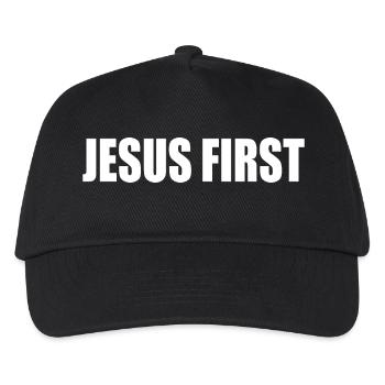 Jesus first - Kids’ Baseball Cap - black - Front