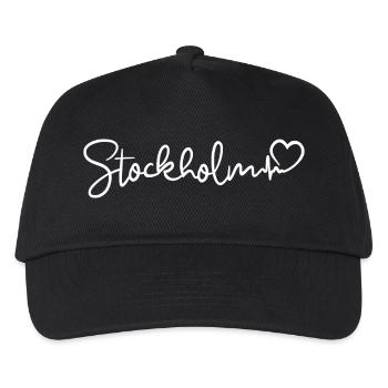 Stockholm Herzschlag - Kinder Basecap - Schwarz - Vorne