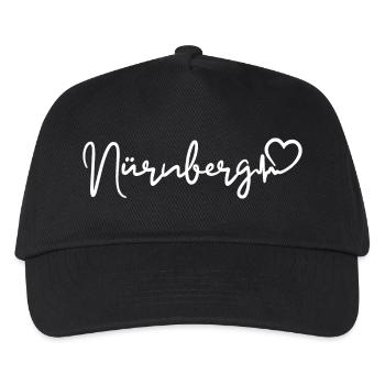 Nürnberg Herzschlag - Kinder Basecap - Schwarz - Vorne
