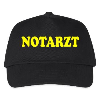 Notarzt - Kinder Basecap - Schwarz - Vorne
