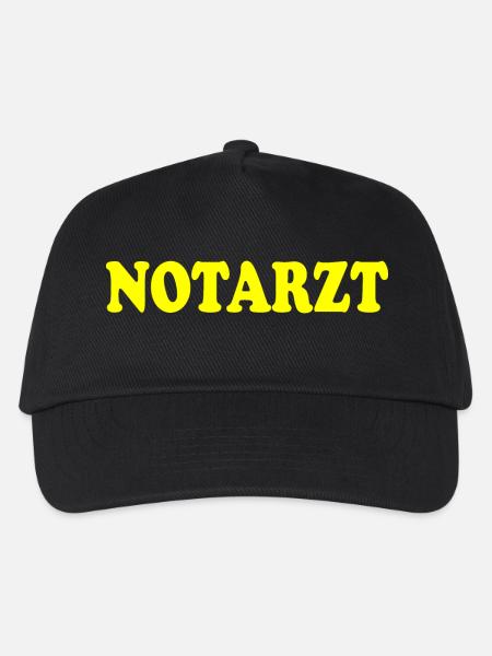 Notarzt - Kinder Basecap - Schwarz