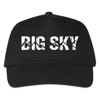 Big Sky Berge Montana USA - Kinder Basecap - Schwarz - Vorne