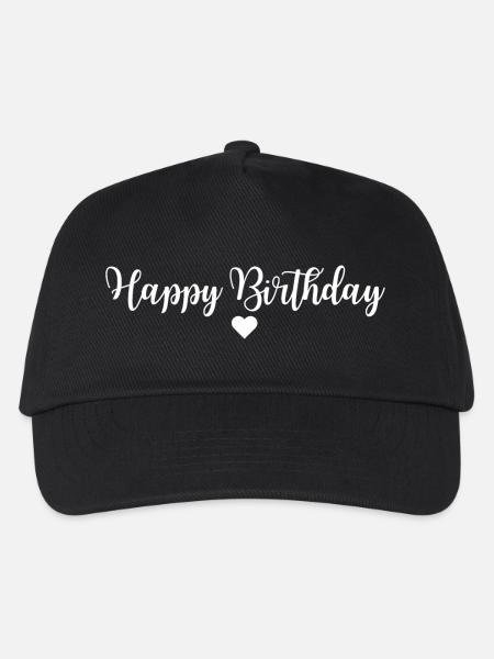 Happy Birthday Geburtstagsgruß Geburtstagsgeschenk - Kinder Basecap - Schwarz