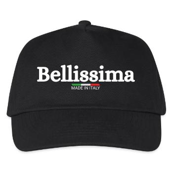 Bellissima Italia Italien Italian Bella Italia - Kinder Basecap - Schwarz - Vorne