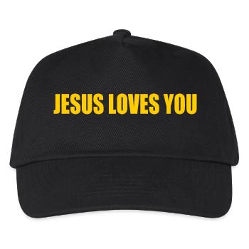 Jesus loves you - Kinder Basecap - Schwarz - Vorne