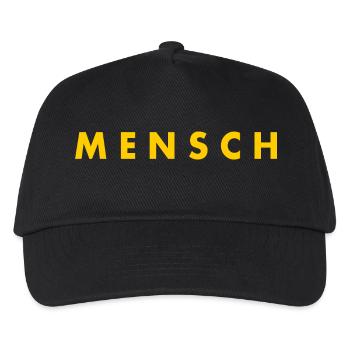 Mensch - Kinder Basecap - Schwarz - Vorne