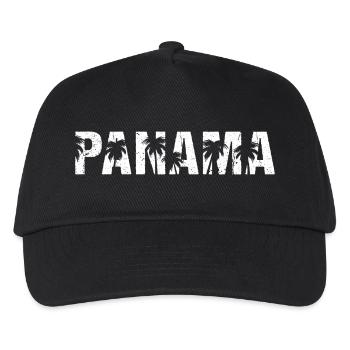 Panama Palmen - Kinder Basecap - Schwarz - Vorne